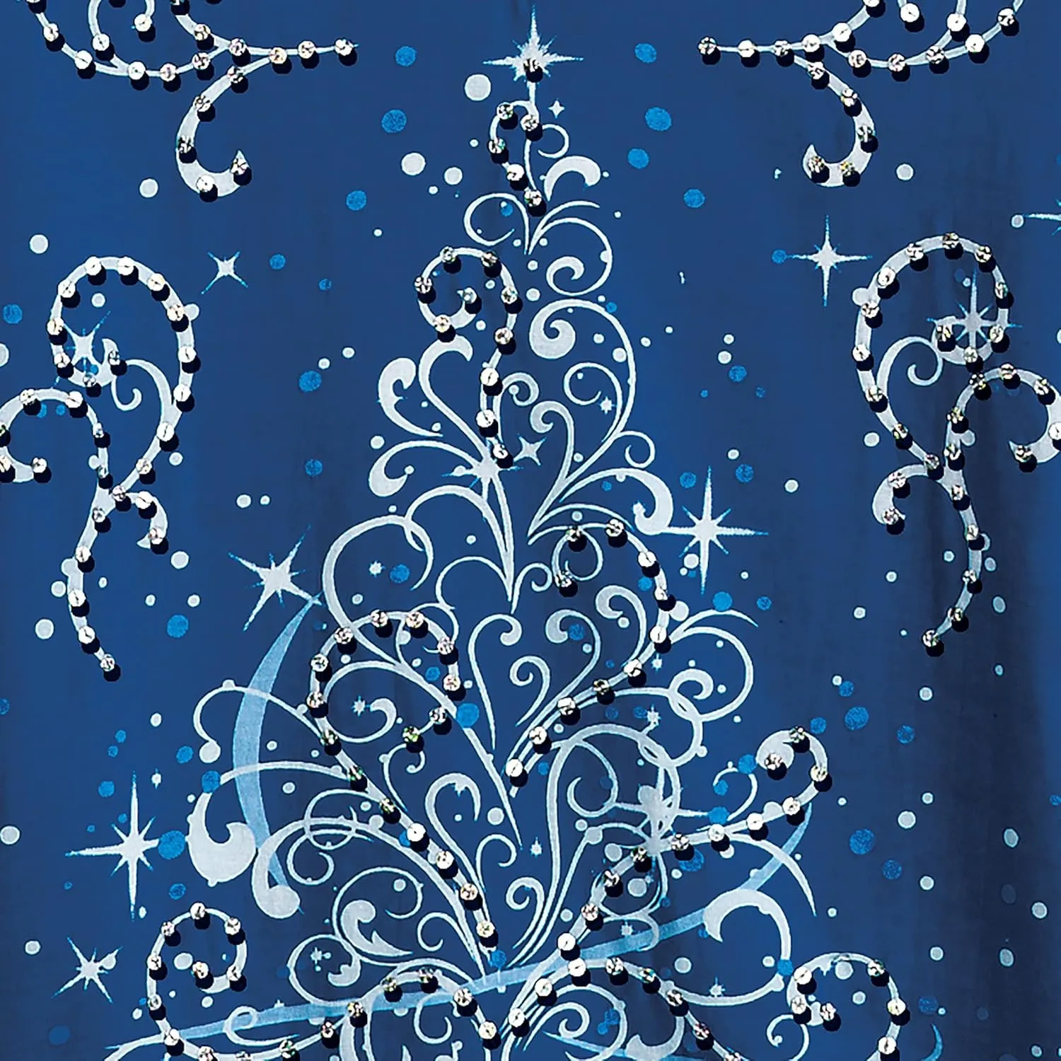 Collections Etc Festive Embellished Sparkling Holiday Tree Design Red Top with Scoop Neck