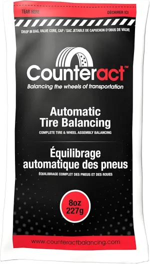 Counteract 8oz Tire/Wheel Balancing Beads Bulk Case – SUV, Light Truck Tires, (26) 8oz Bead Bags, (26) Valve Caps and Cores, (26) Flow Through Caps (208oz)