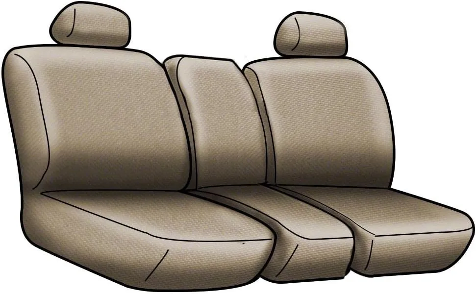 Coverking Custom Fit Front 40/20/40 Seat Cover for Select Ford F-150 Models - Neosupreme Solid (Black)