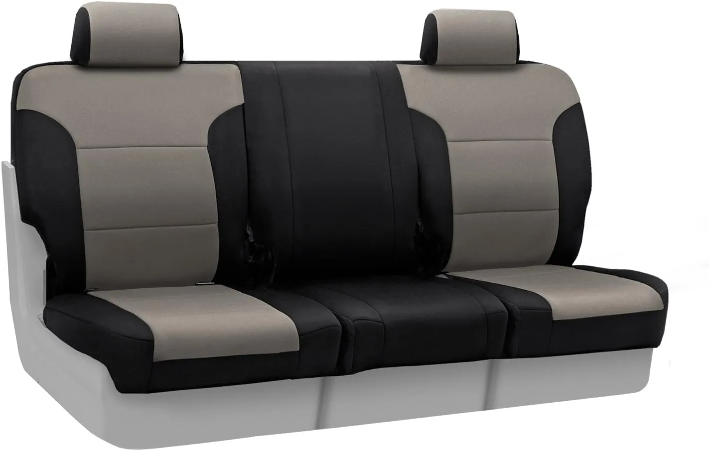 Coverking Custom Fit Front 40/20/40 Seat Cover for Select Ford F-Series Models - Neosupreme (Charcoal with Black sides)