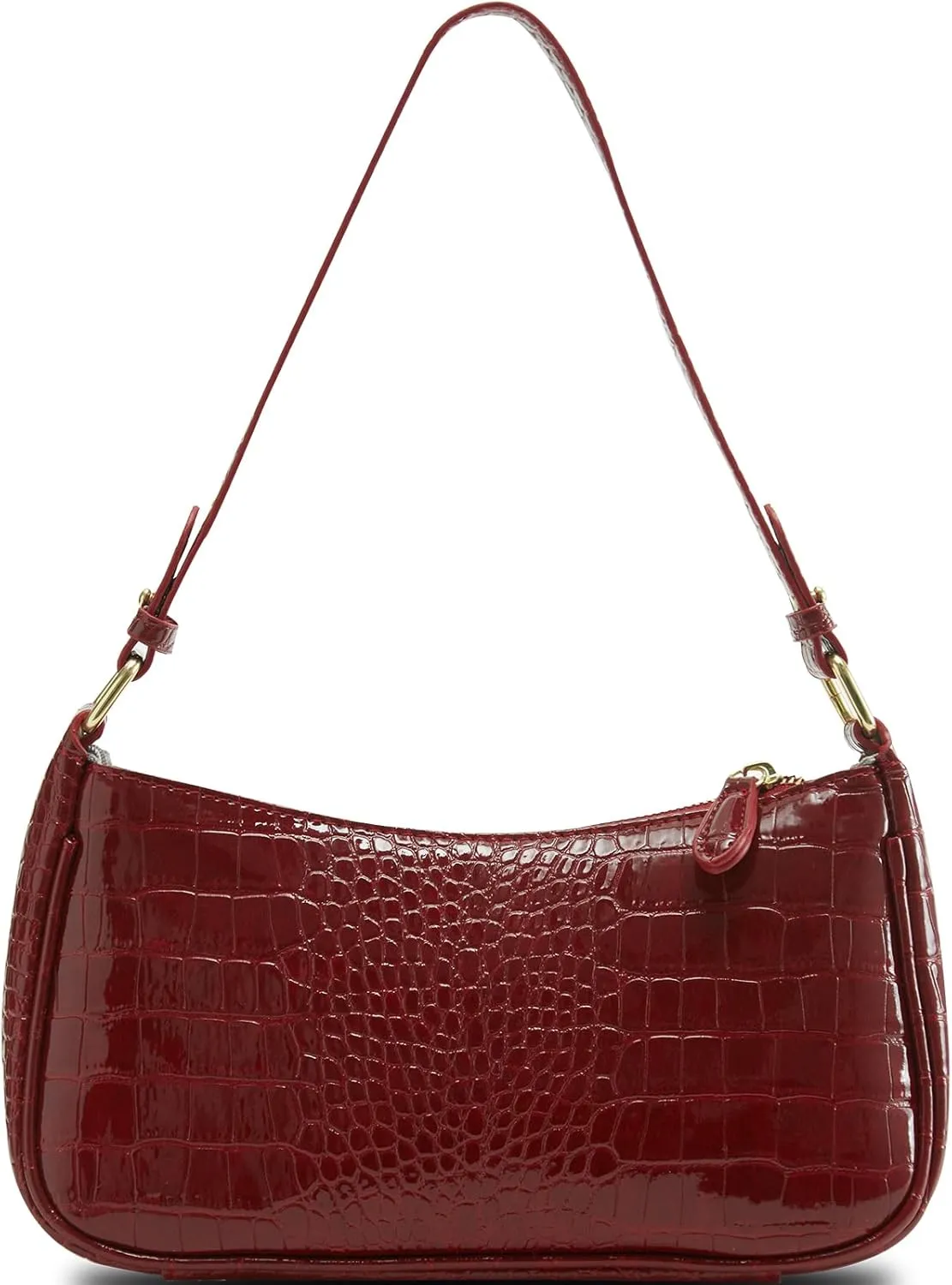 Crescent Shoulder Bag for Women Trendy Tote Handbag Purse Vegan Leather Clutch Handbag with 2 Removable Straps