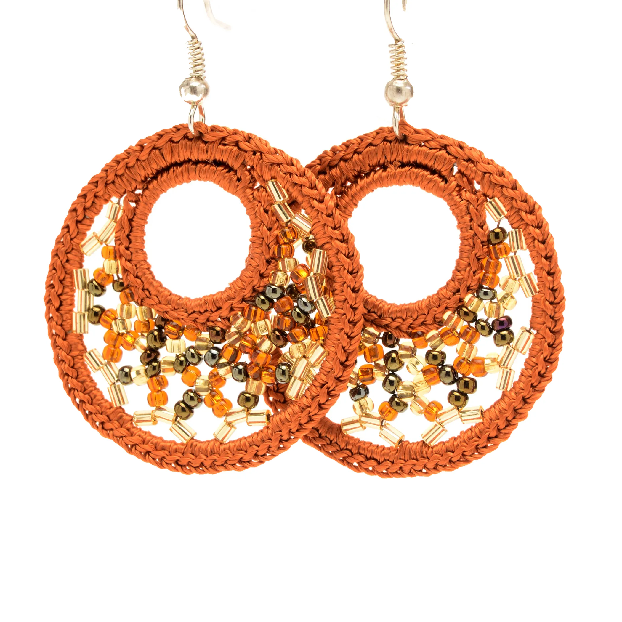 Crochet Hoop Earrings - Medium - Assorted Colors