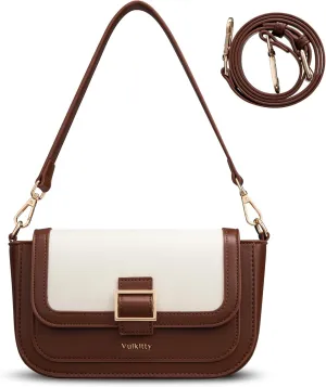 Crossbody Bags for Women Leather Shoulder Bag Women Purse and Handbags with 2 Removable Straps