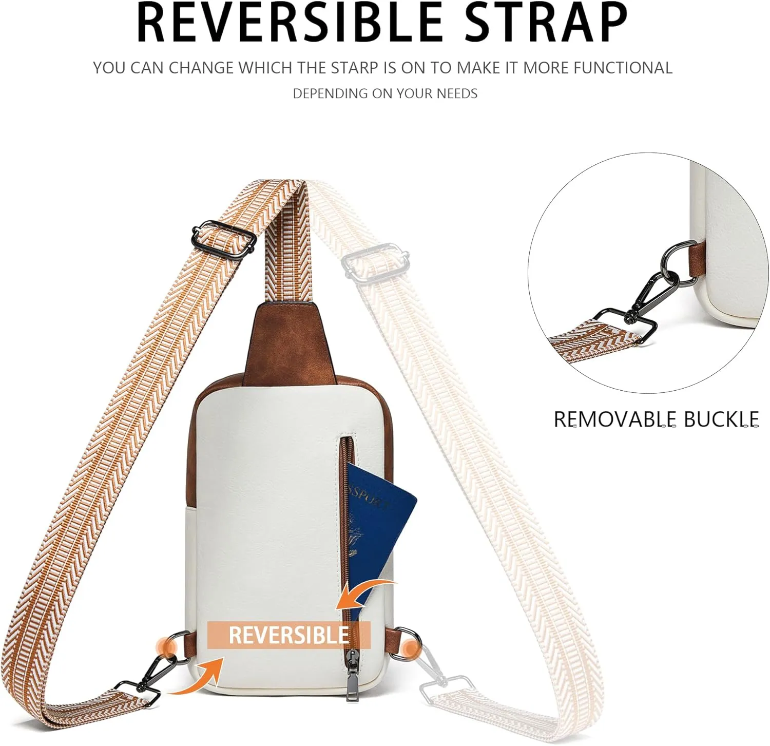 Crossbody Bags for Women Men Sling Bag 5 Pockets Fanny Pack Sling Backpack Chest Daypack Travel Purse Anti Theft