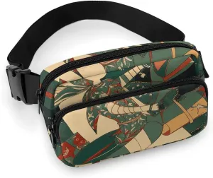 Crossbody Bags for Women Space Series Collage Printed Fanny Packs Crossbody with Adjustable Strap