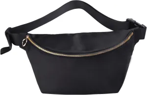 Crossbody Fanny Pack Belt Bag for Women Men Large Capacity Light Weight Fashion Shoulder Sling Chest Bag with Adjustable Strap (black)