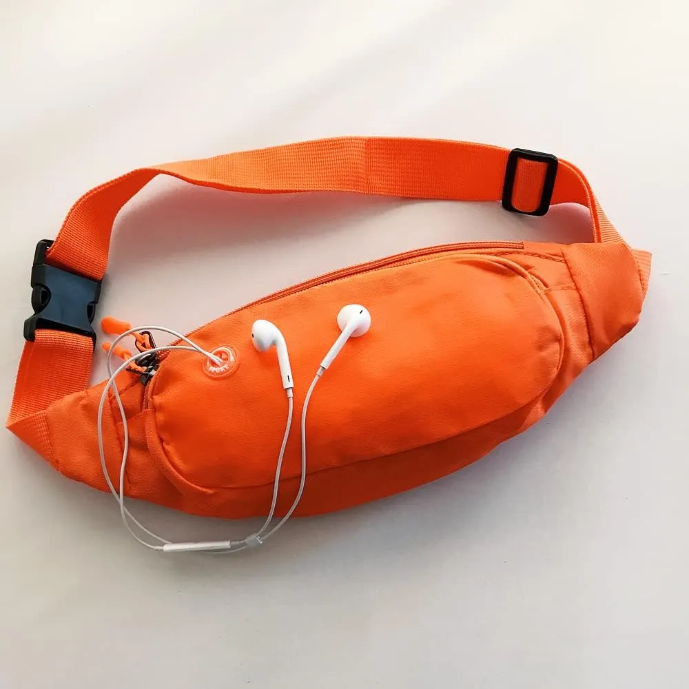 Crossbody Fanny Pack for Women and Men Waist Pack Waterproof Hip Money Belt Bag for Travel, Walking, Hiking, Hunting and Running (ORANGE)
