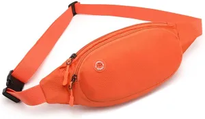 Crossbody Fanny Pack for Women and Men Waist Pack Waterproof Hip Money Belt Bag for Travel, Walking, Hiking, Hunting and Running (ORANGE)
