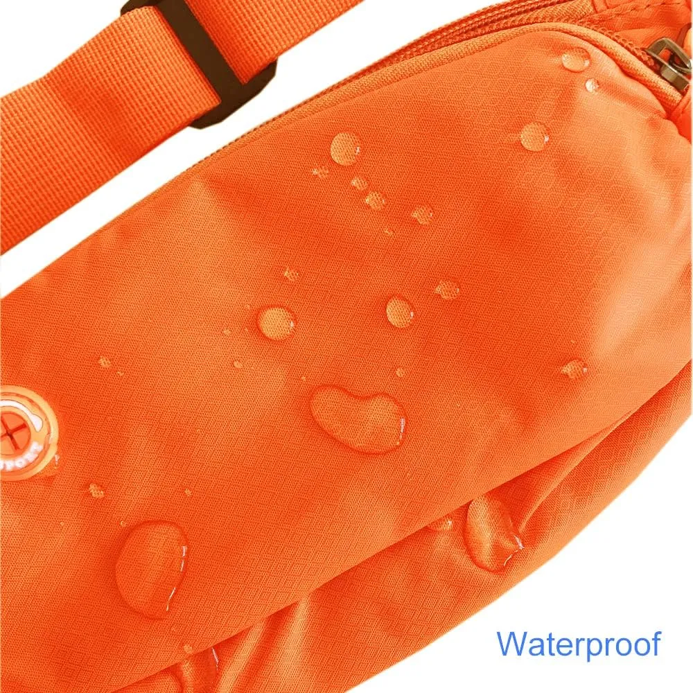 Crossbody Fanny Pack for Women and Men Waist Pack Waterproof Hip Money Belt Bag for Travel, Walking, Hiking, Hunting and Running (ORANGE)