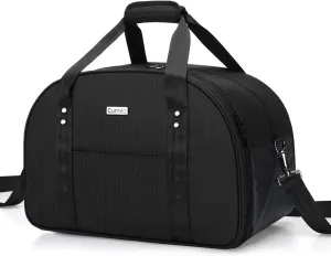 CURMIO Bartender Kit Travel Carrying Bag with Padded Compartment for Wine and Bar Tools Set, Bartender Shoulder Tote Bag for Home Indoor Outdoor Patio Party, Black, BAG ONLY, Patent Pending