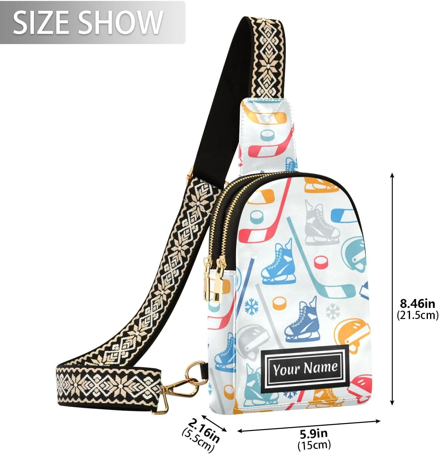 Custom Sling Bag for Women Cute Personalized Leather Crossbody Shoulder Bags Chest Bag