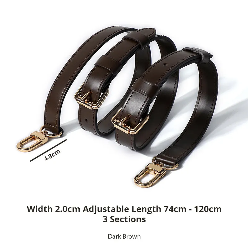Dark Brown Replacement Leather Bag Straps