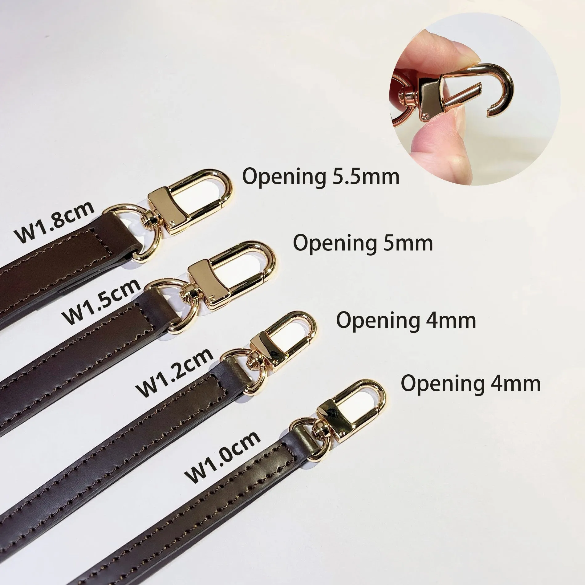 Dark Brown Replacement Leather Bag Straps