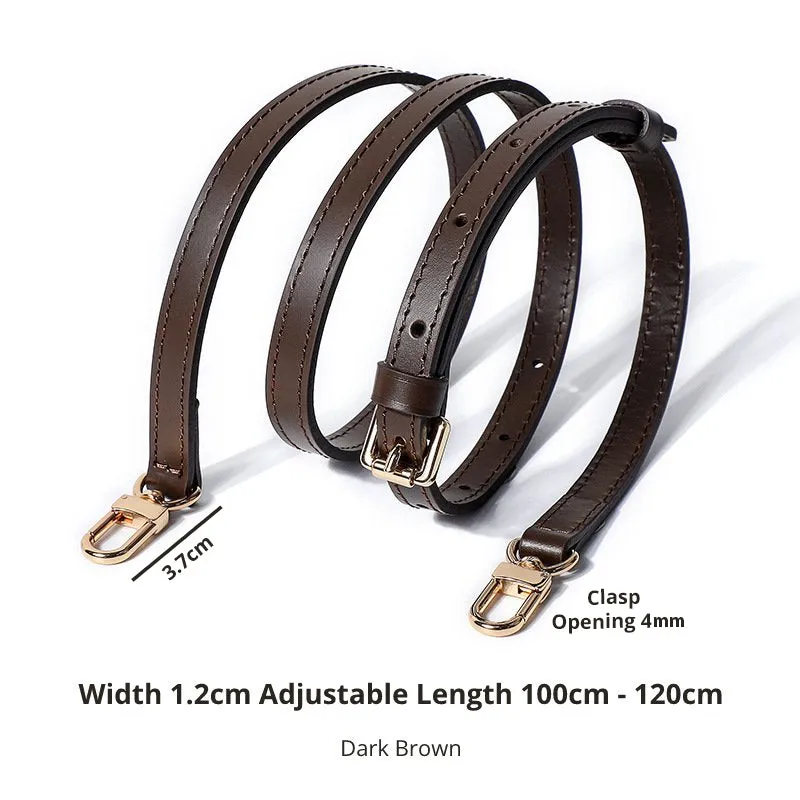 Dark Brown Replacement Leather Bag Straps