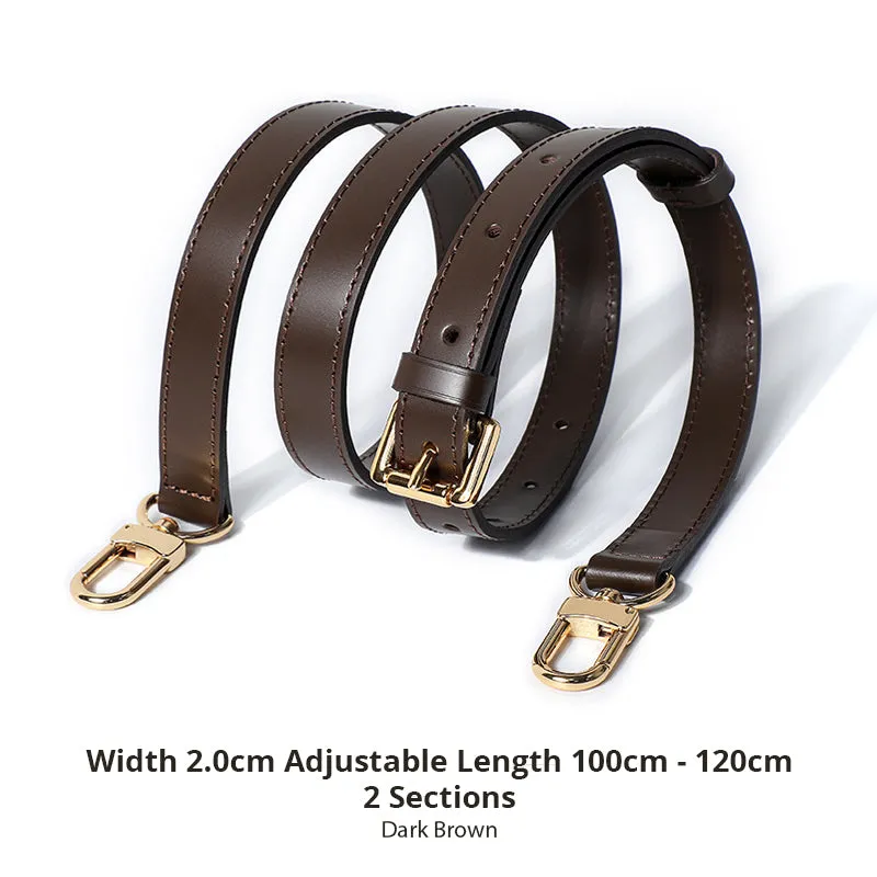 Dark Brown Replacement Leather Bag Straps