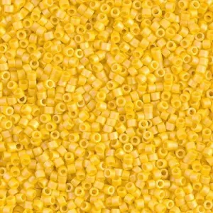 DB 1592, Matte Opaque Canary Yellow AB - Miyuki Delica Beads - Size 11 - 5 grams - Japanese Cylinder Seed Beads - Wholesale & Retail