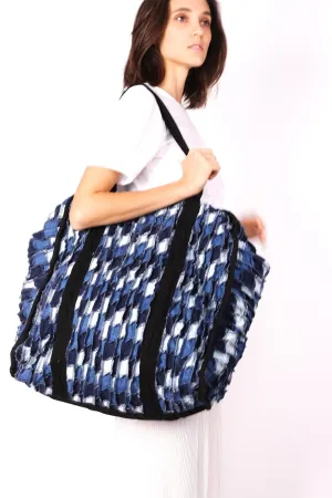 DENIM PATCHWORK XXL BAG BLEECKER