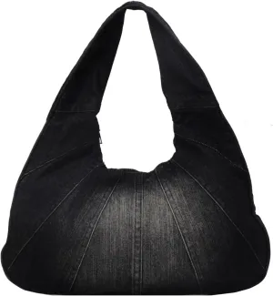 Denim Purse, Trendy Jean Purses for Women Denim Hobo Bag Y2K Shoulder Bag Handbags