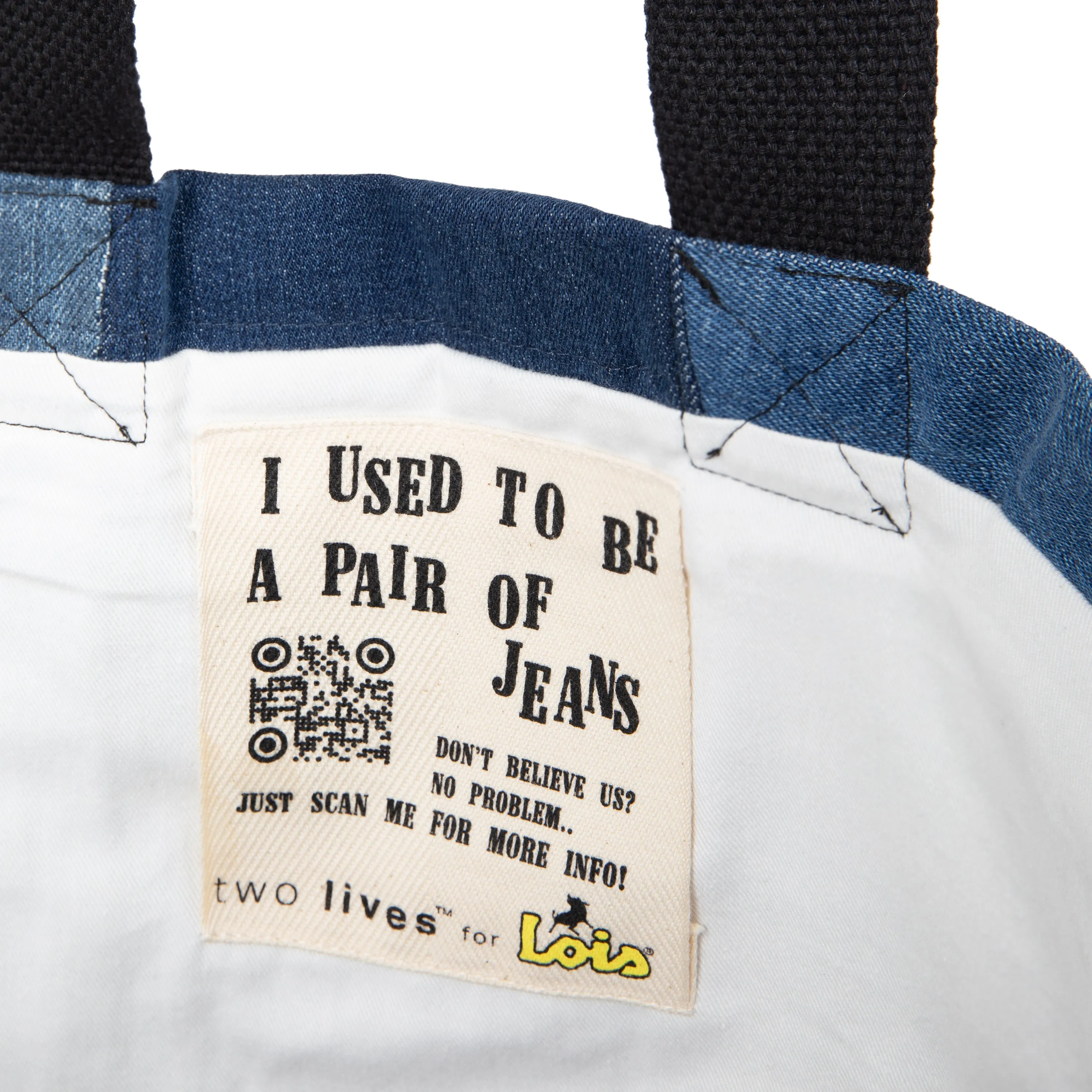 Denim Shopper Tote Bag- Patchwork