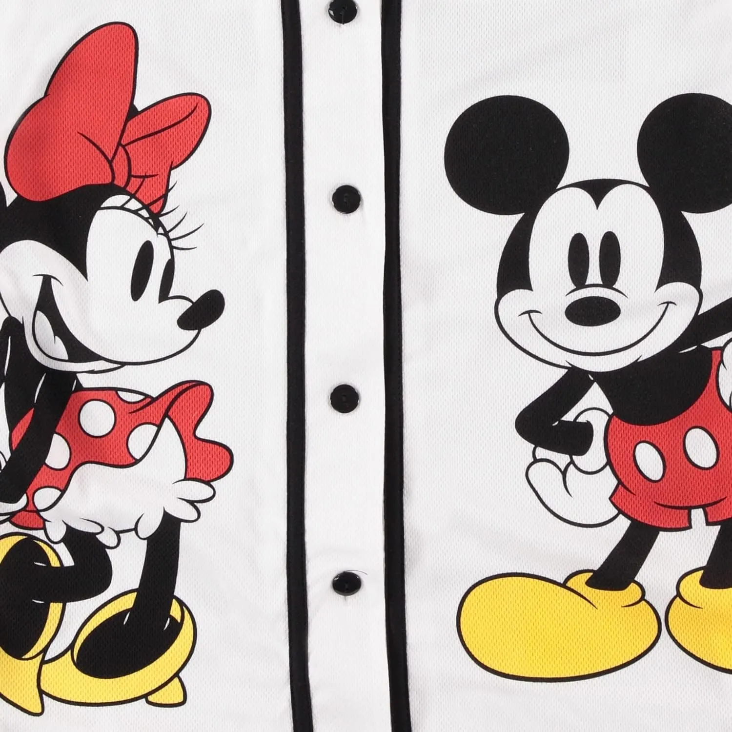 Disney Ladies Mickey Mouse Fashion Shirt - Mickey & Minnie Mouse Baseball Jersey Mickey Mouse Button Down Baseball Jersey