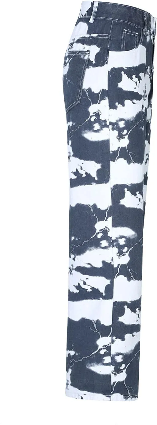 DIYAGO Baggy Jeans Mens Straight Wide Leg Casual Teen Vintage Streetwear Hip Hop Trendy Denim Pant Designer Long Trouser