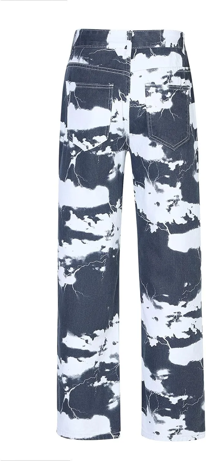 DIYAGO Baggy Jeans Mens Straight Wide Leg Casual Teen Vintage Streetwear Hip Hop Trendy Denim Pant Designer Long Trouser