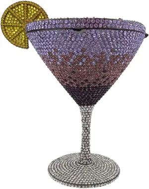 DJBM Women Twinkling Rhinestone Clutch Purse Chic Fancy Cocktail Cup Handbag with Chain for Evening Banquet