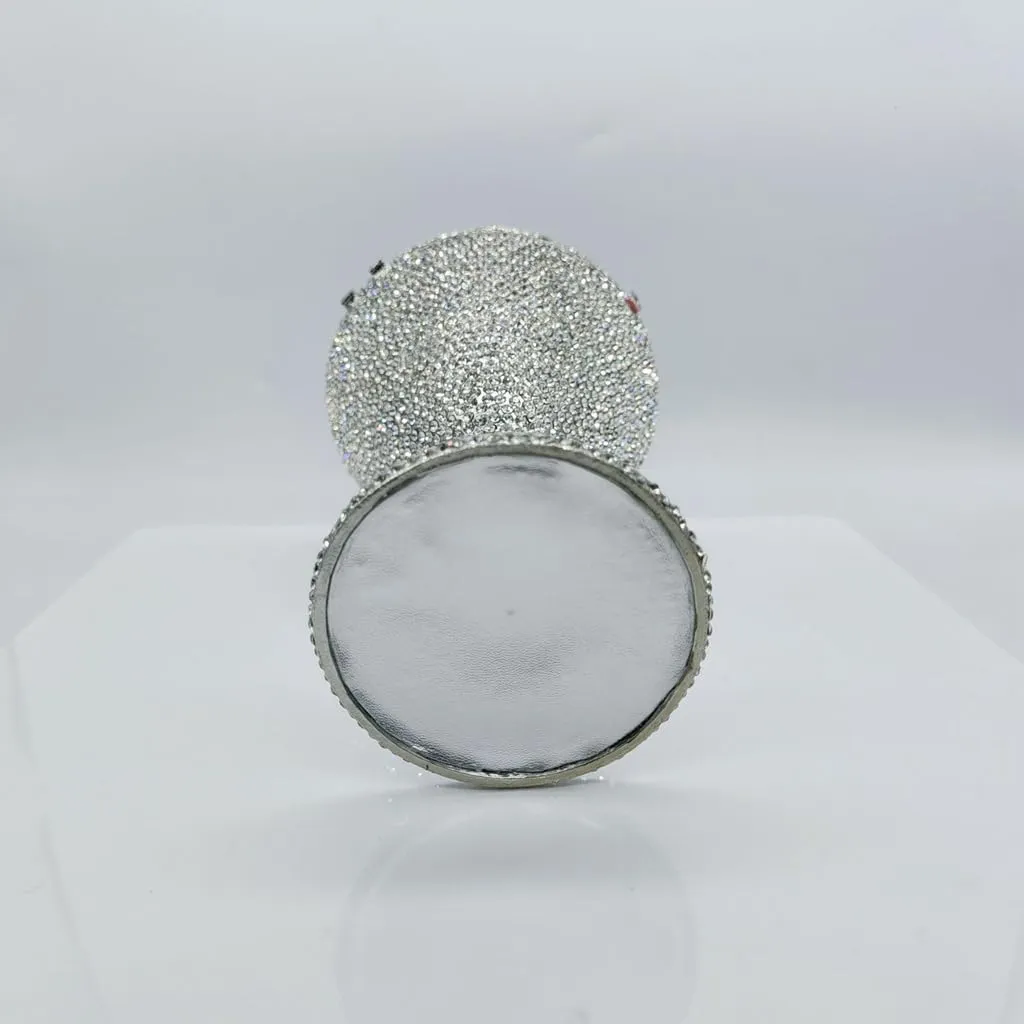 DJBM Women Twinkling Rhinestone Clutch Purse Chic Fancy Cocktail Cup Handbag with Chain for Evening Banquet