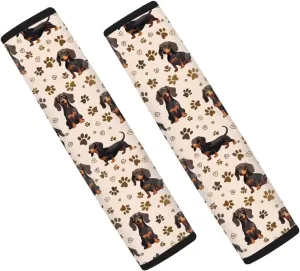 Dolyues Dachshund Paw Car Seatbelt Pads Cute Multifunction Shoulder Strap Selt Belt Covers for Cars/Bags Car Accessories All Season Universal