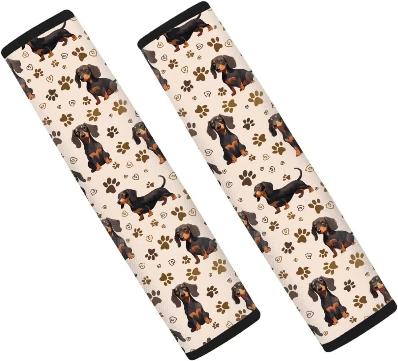 Dolyues Dachshund Paw Car Seatbelt Pads Cute Multifunction Shoulder Strap Selt Belt Covers for Cars/Bags Car Accessories All Season Universal