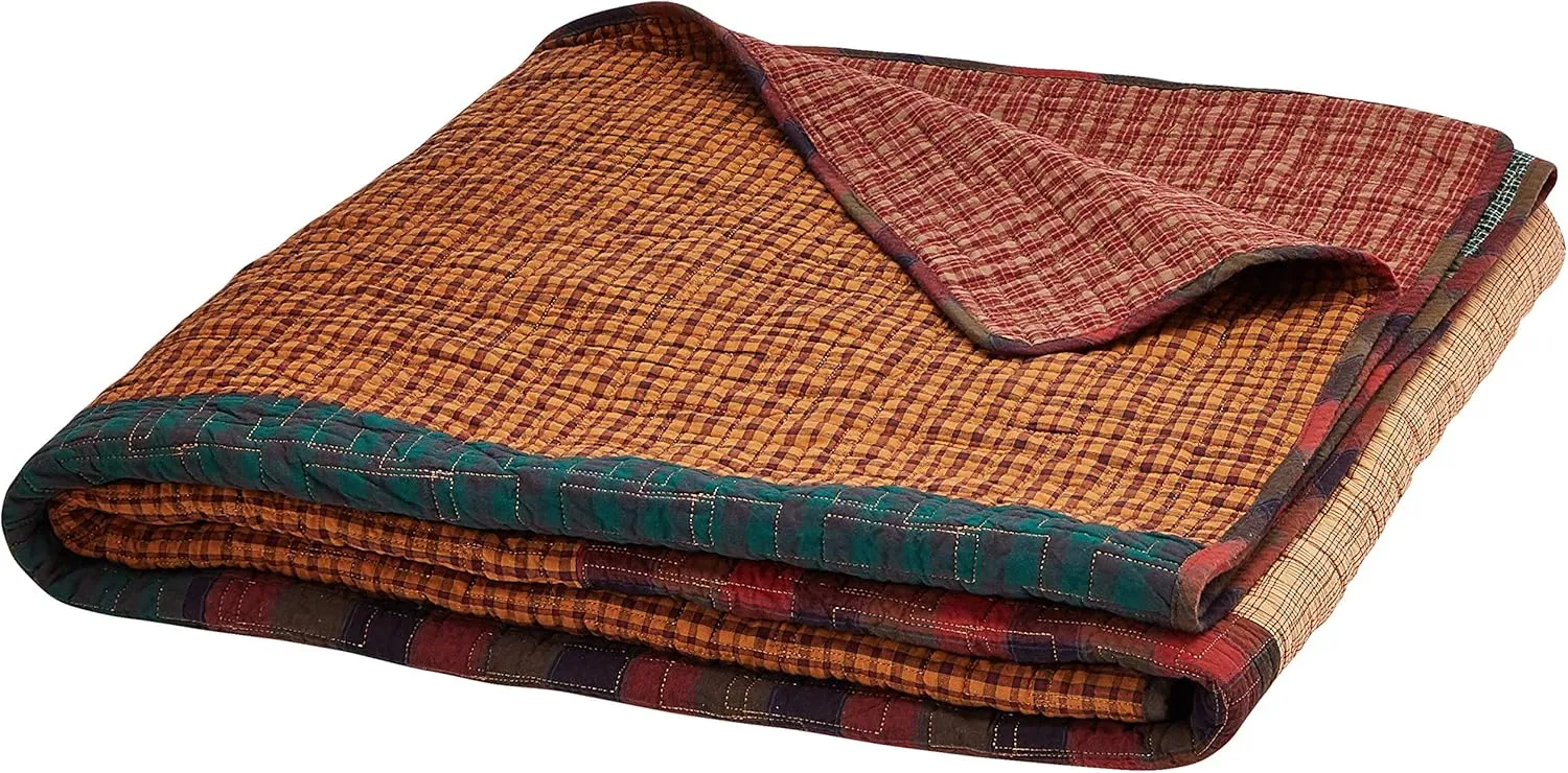 Donna Sharp Campfire Square Patchwork 100-Percent Cotton Full/Queen Quilt
