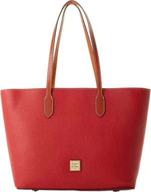 Dooney & Bourke Tote Bags for Women, Large Leather Tote Bag with Zipper Compartments and Long Shoulder Straps