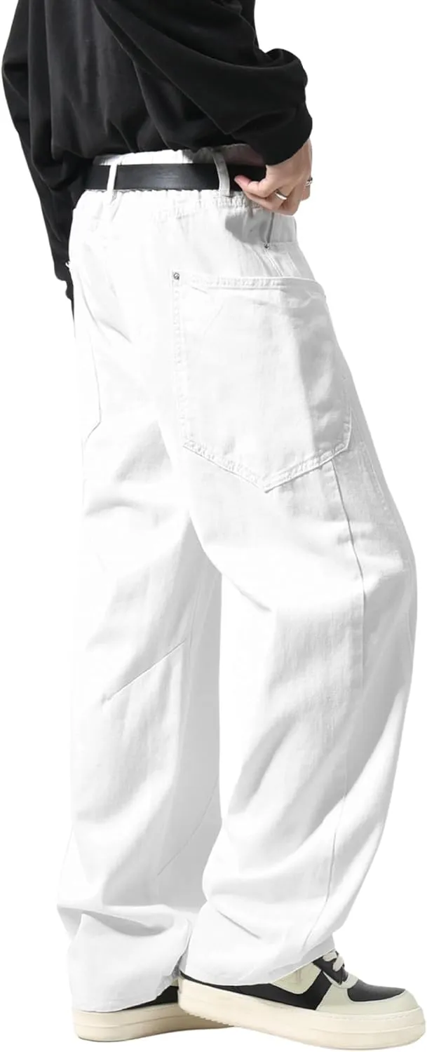 DOSLAVIDA Baggy Jeans Y2K Jnco Jeans Hip Hop Vintage Denim Pants Skater Casual Wide Leg Trousers