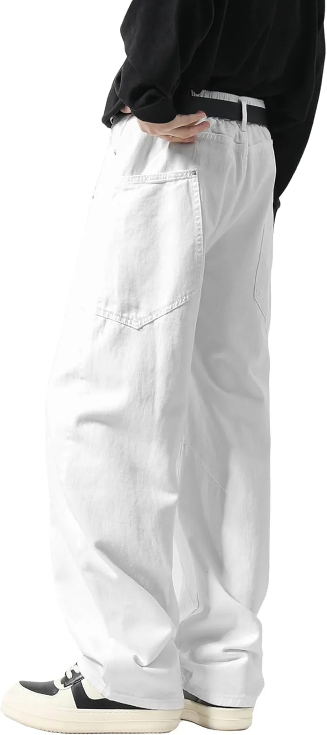 DOSLAVIDA Baggy Jeans Y2K Jnco Jeans Hip Hop Vintage Denim Pants Skater Casual Wide Leg Trousers