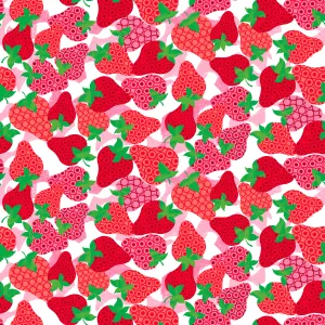Dotted & Delicious - Playful Strawberry Fabric