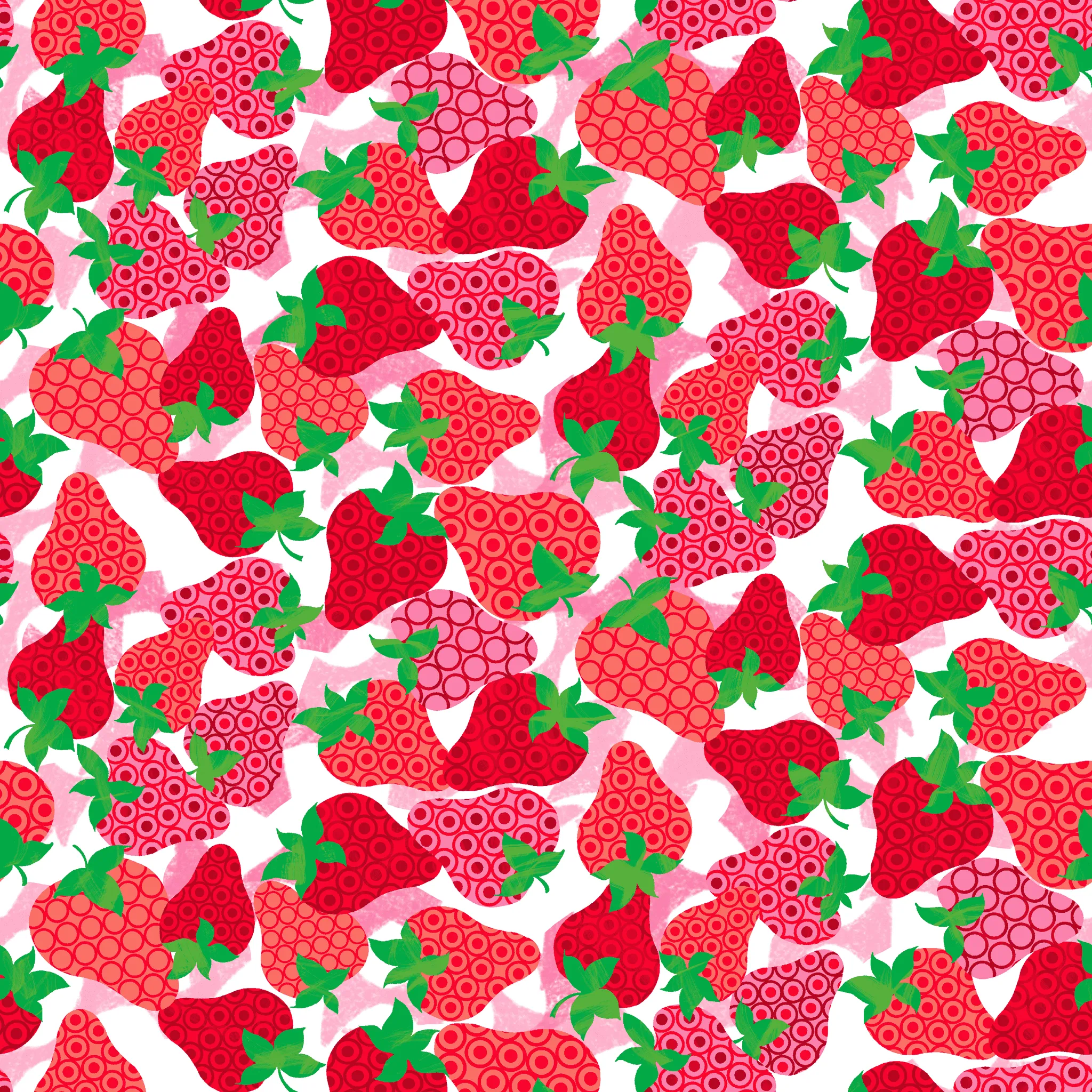 Dotted & Delicious - Playful Strawberry Fabric