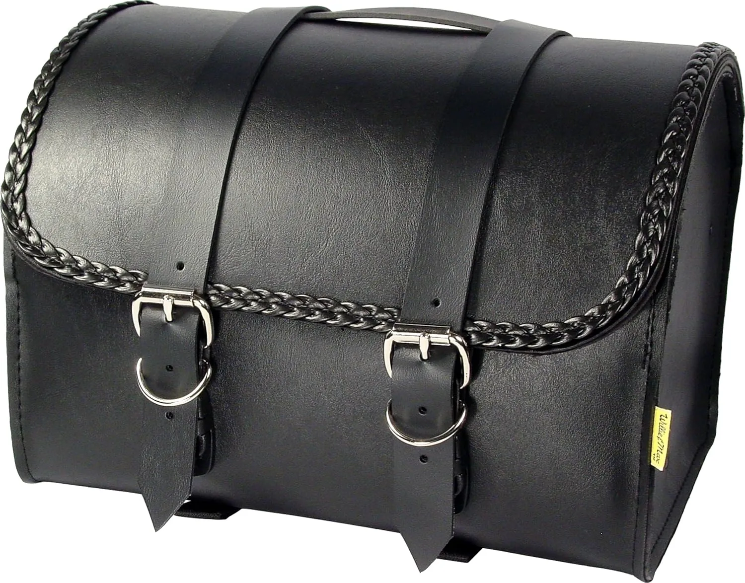Dowco Willie & Max 58507-20 Braided Series: Synthetic Leather Motorcycle Max Pax Tour Trunk, Black, Universal Fit, 20 Liter Capacity, 13" X 9.5" X 10"