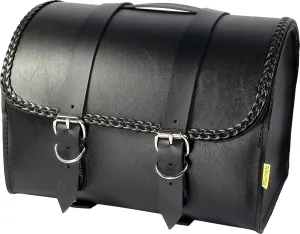 Dowco Willie & Max 58507-20 Braided Series: Synthetic Leather Motorcycle Max Pax Tour Trunk, Black, Universal Fit, 20 Liter Capacity, 13" X 9.5" X 10"