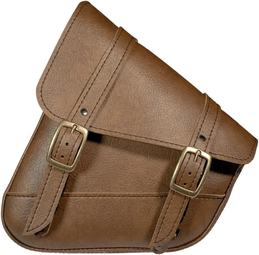 Dowco Willie & Max Brass Monkey Warm Brown Swingarm Bag for Softail/Triangulated Swingarms - Handcrafted. Made in The USA. Limited [59774-08]