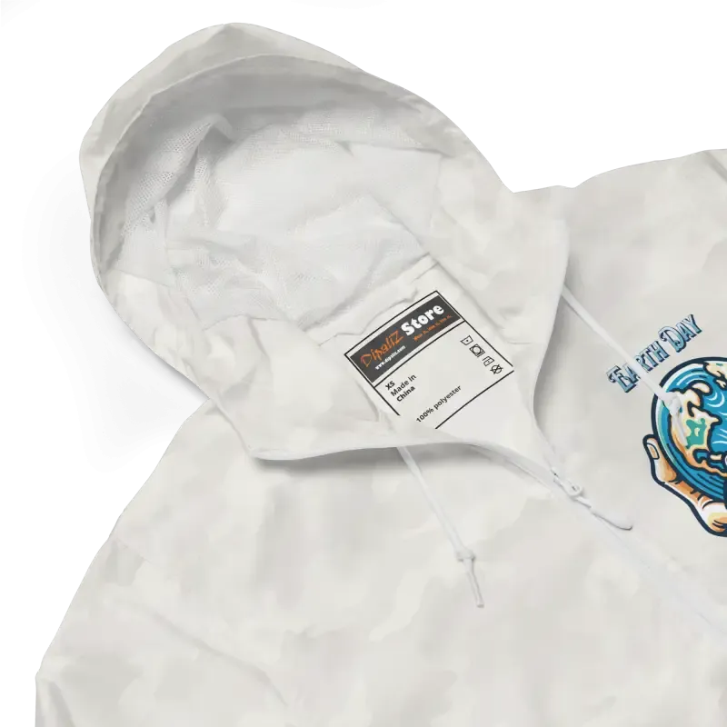 Earth Day Explorations Lightweight Zip Windbreaker