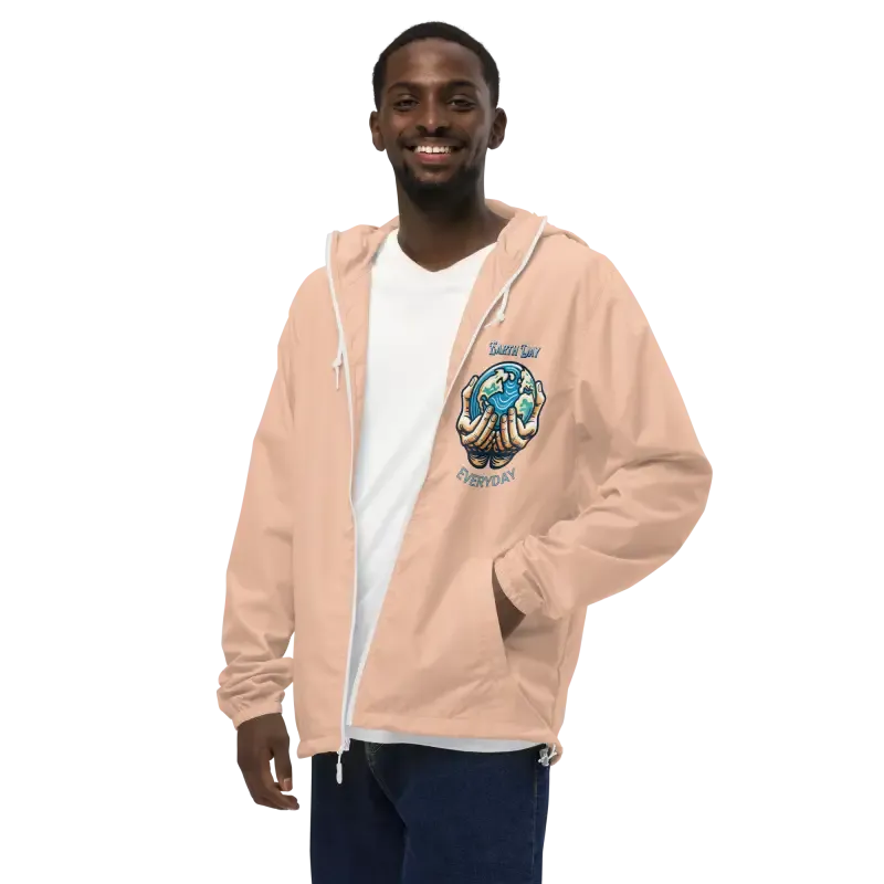 Earth Day Explorations Lightweight Zip Windbreaker