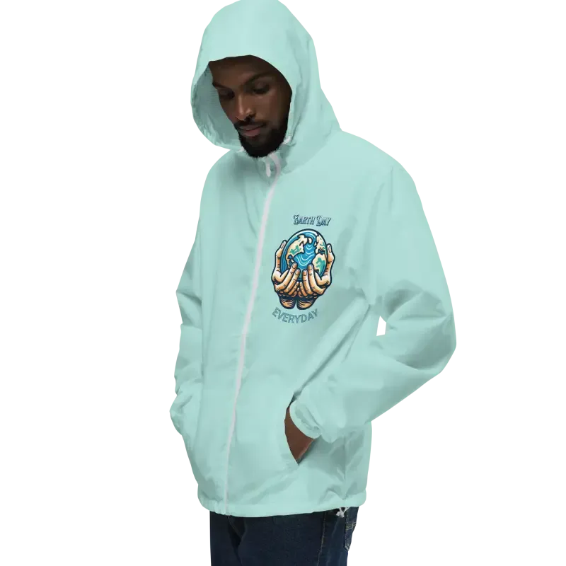 Earth Day Explorations Lightweight Zip Windbreaker