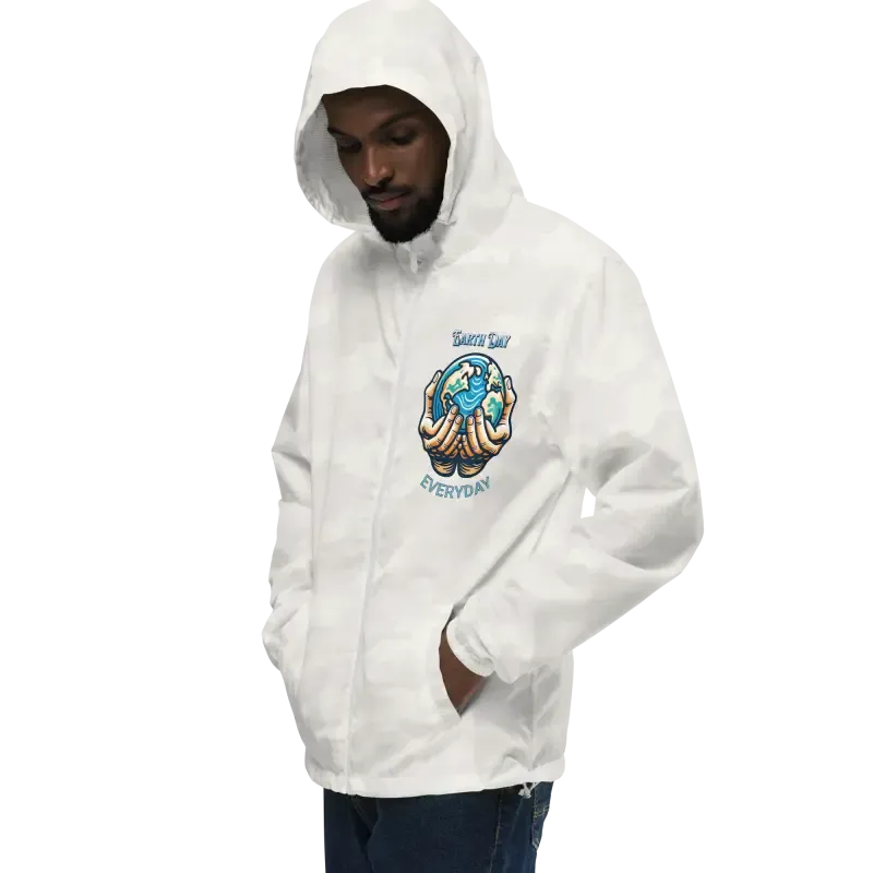 Earth Day Explorations Lightweight Zip Windbreaker