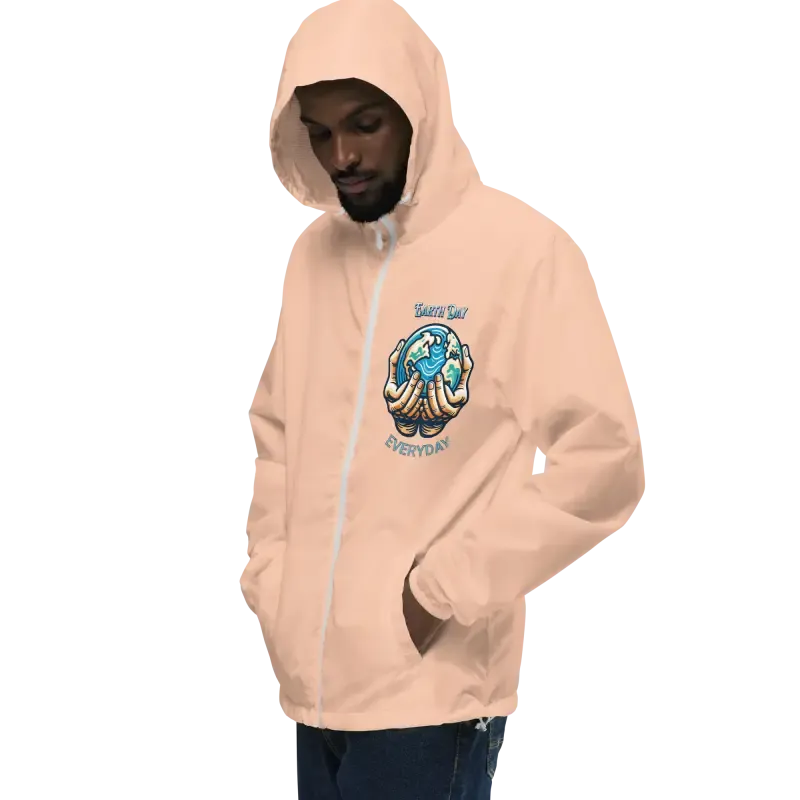 Earth Day Explorations Lightweight Zip Windbreaker