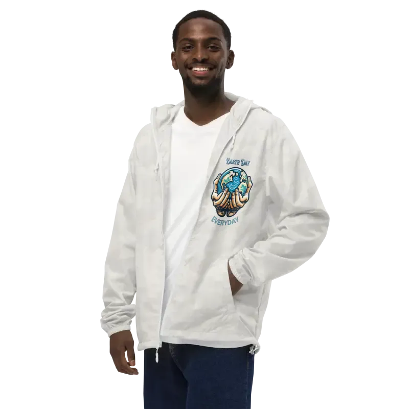 Earth Day Explorations Lightweight Zip Windbreaker