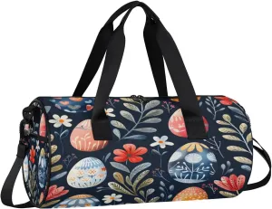 Easter Eggs Travel Gym Bag Waterproof Sport Dance Bag for Women Men Portable Gymnastics Duffel Bags Canvas Tote Carry on Handbag for Workout Overnight Weekender