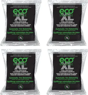 ECO Balance 04-ECOXL4 ECO XL Extreme Condition Tire/Wheel Balancing Beads - Off-Road Vehicles, Light Duty Truck Tires, (4) 4oz Balance Bead Bags, (4) Valve Caps