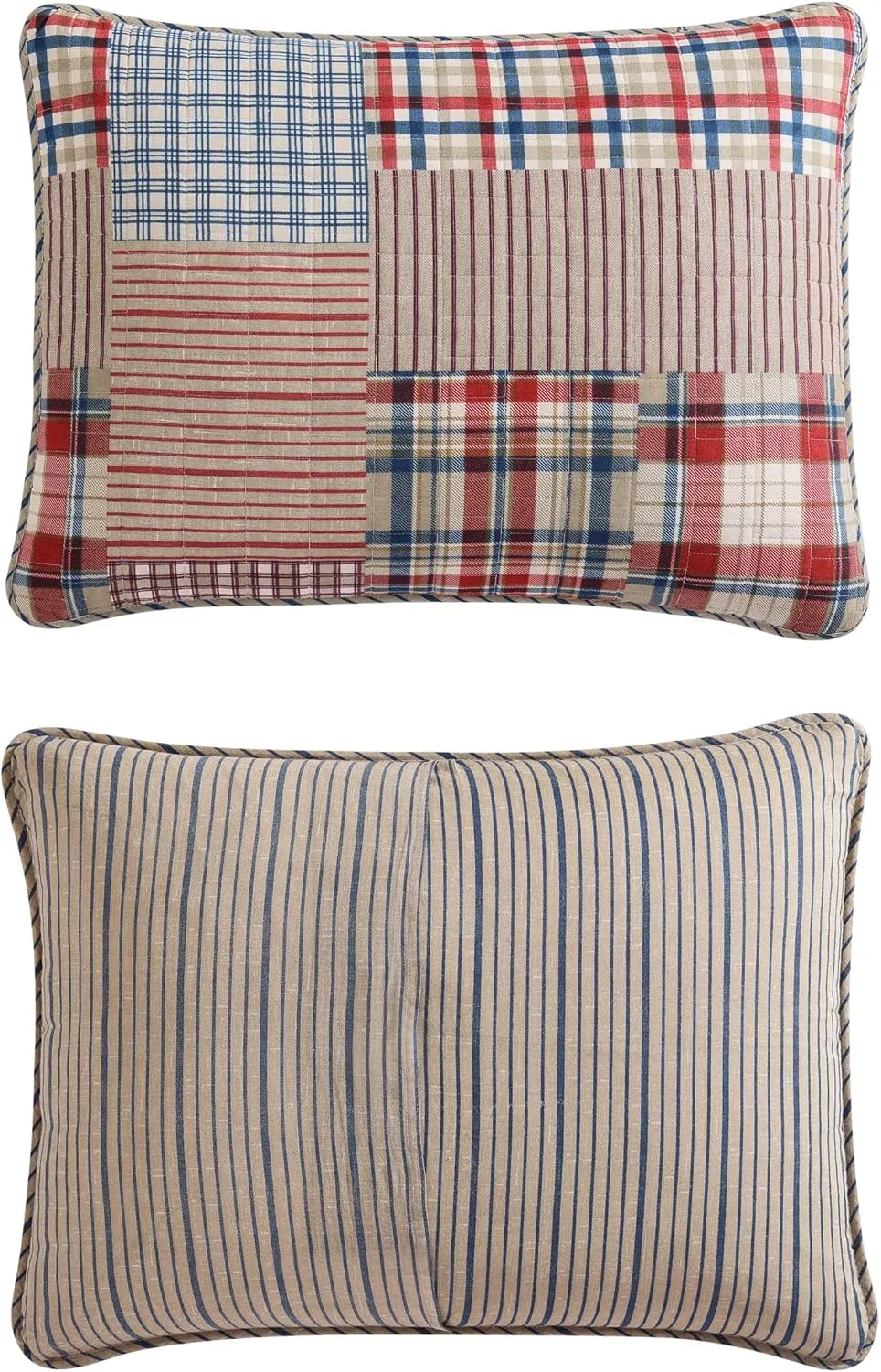 Eddie Bauer - Queen Quilt Set, Reversible Cotton Bedding with Matching Shams, Lightweight Home Decor for All Seasons (Hawthorne Brown, Queen)