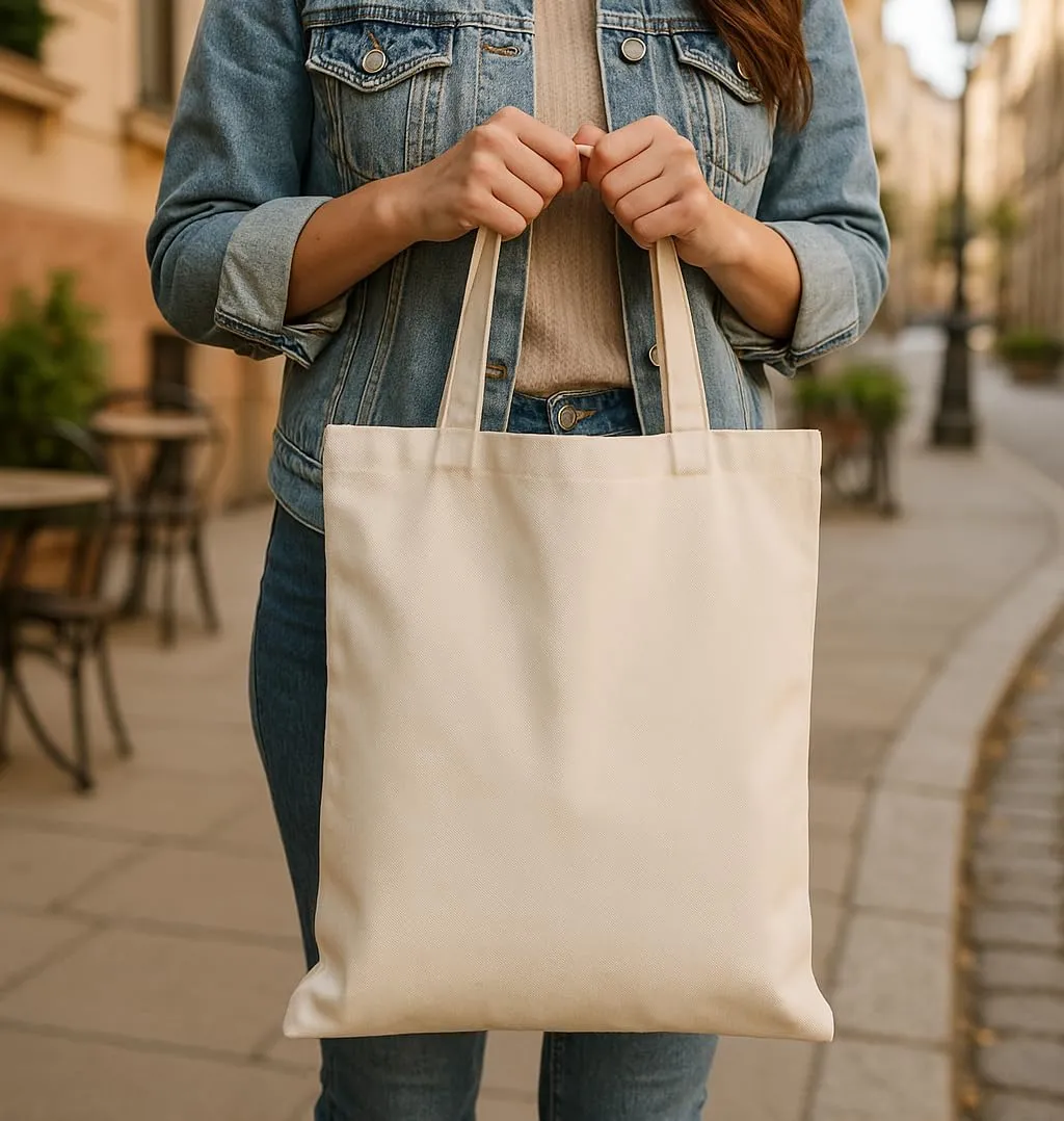 Egyptian Made Cotton Tote Bags Bulk, 15x16". Ideal for DIY, Shopping, Embroidery, HTV Vinyl, Printing, Goodie & Gift Bags