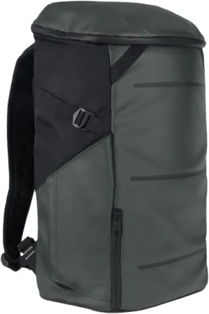 ELÄÄ Upright Daypack - Premium Commuter Backpack with Laptop Compartment, USB Charging Port, Magnetic Water Bottle Pocket - Top Loading Work Backpack - 20L Carry-On Travel (Olive/Black)